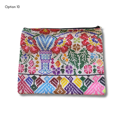Maya Up-cycled Huipil Cosmetic One-of-a-Kind Bag (2XL) - Guatemala  DAME BOHEME