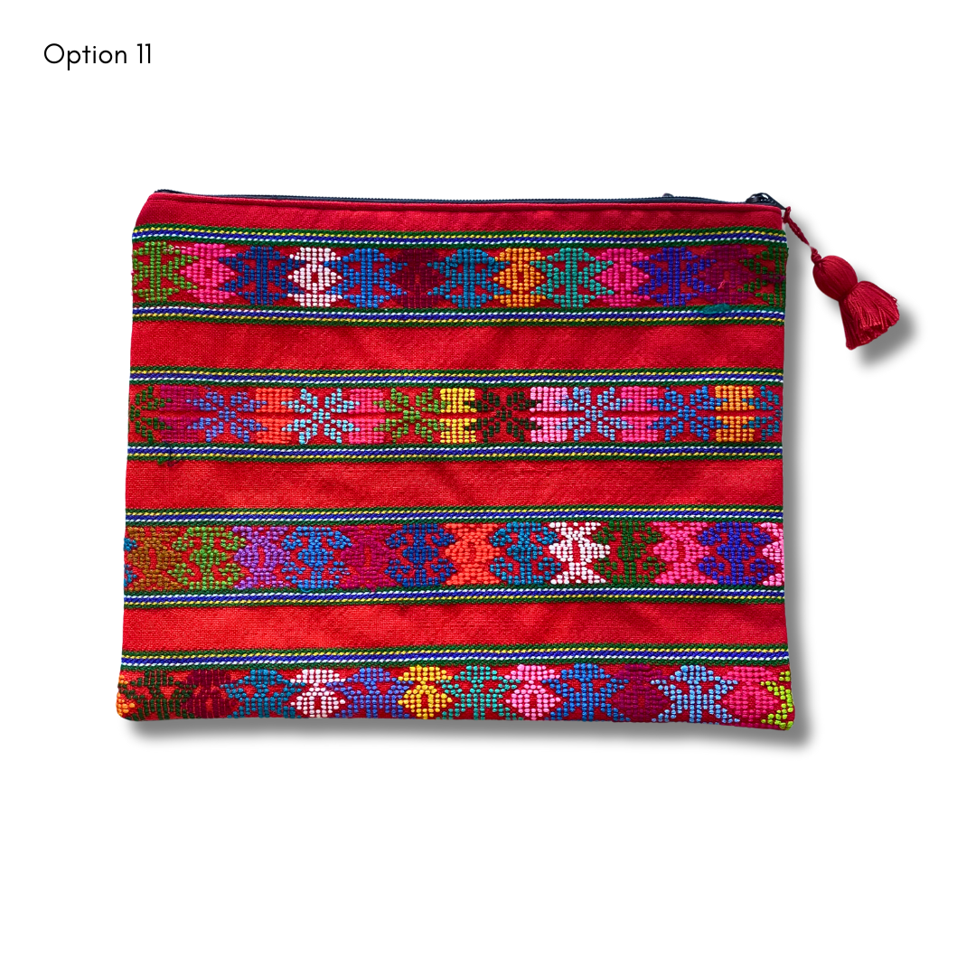 Maya Up-cycled Huipil Cosmetic One-of-a-Kind Bag (2XL) - Guatemala  DAME BOHEME