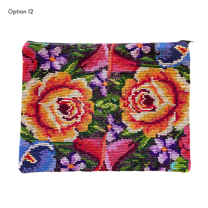 Maya Up-cycled Huipil Cosmetic One-of-a-Kind Bag (2XL) - Guatemala  DAME BOHEME