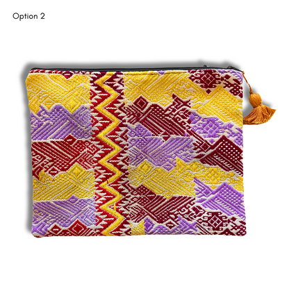 Maya Up-cycled Huipil Cosmetic One-of-a-Kind Bag (2XL) - Guatemala  DAME BOHEME