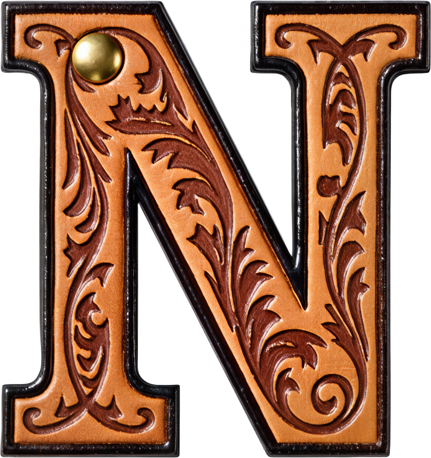 Monogrammed Initial Western Leather Look Saddle Longhorn Cowboy Cowgirl Kitchen Dish Towels Made in America  DAME BOHEME