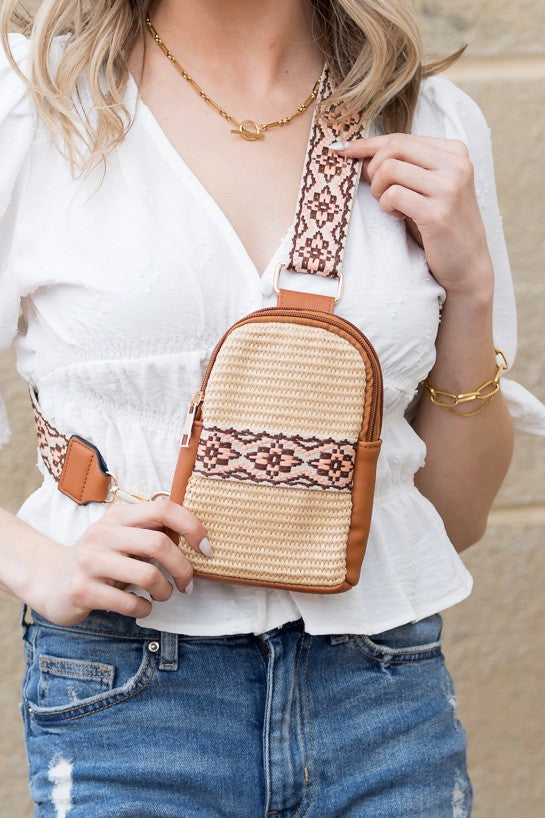Naomi Woven Guitar Strap Sling Bag Aili's Corner