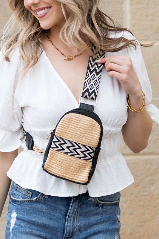 Naomi Woven Guitar Strap Sling Bag Aili's Corner