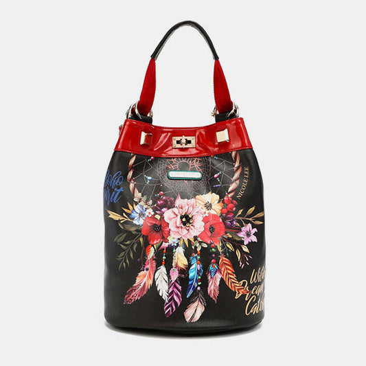 Nicole Lee USA Flower Adjustable Strap Backpack Bag Trendsi