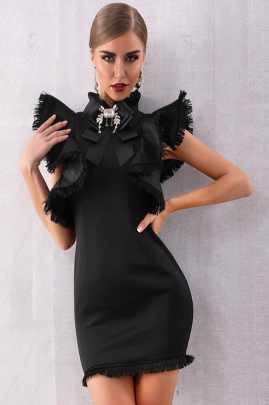 Black Flying Sleeves Cocktail Dress  DAME BOHEME