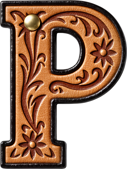Monogrammed Initial Western Leather Look Saddle Longhorn Cowboy Cowgirl Kitchen Dish Towels Made in America  DAME BOHEME