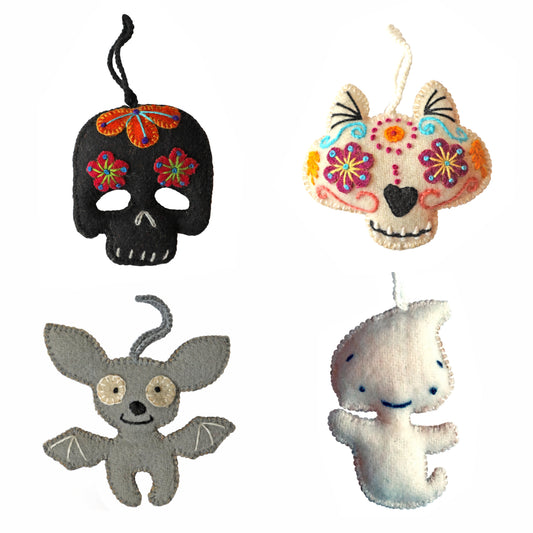 Halloween Ornaments- set of 4  DAME BOHEME
