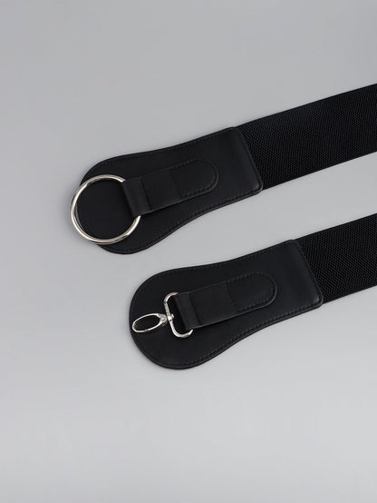 Modern PU Faux Leather Elastic Wide Belt Trendsi