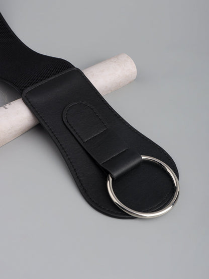 Modern PU Faux Leather Elastic Wide Belt Trendsi