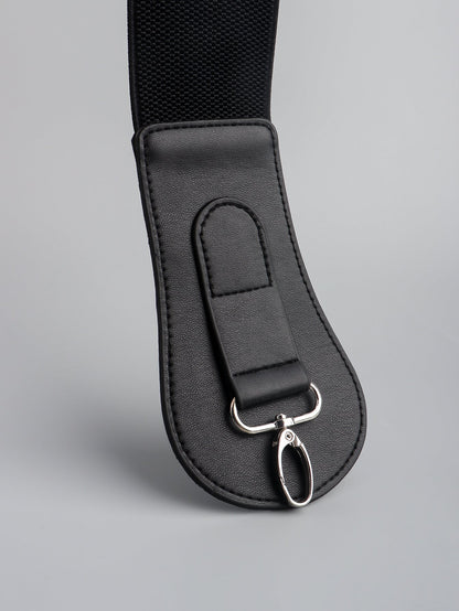 Modern PU Faux Leather Elastic Wide Belt Trendsi