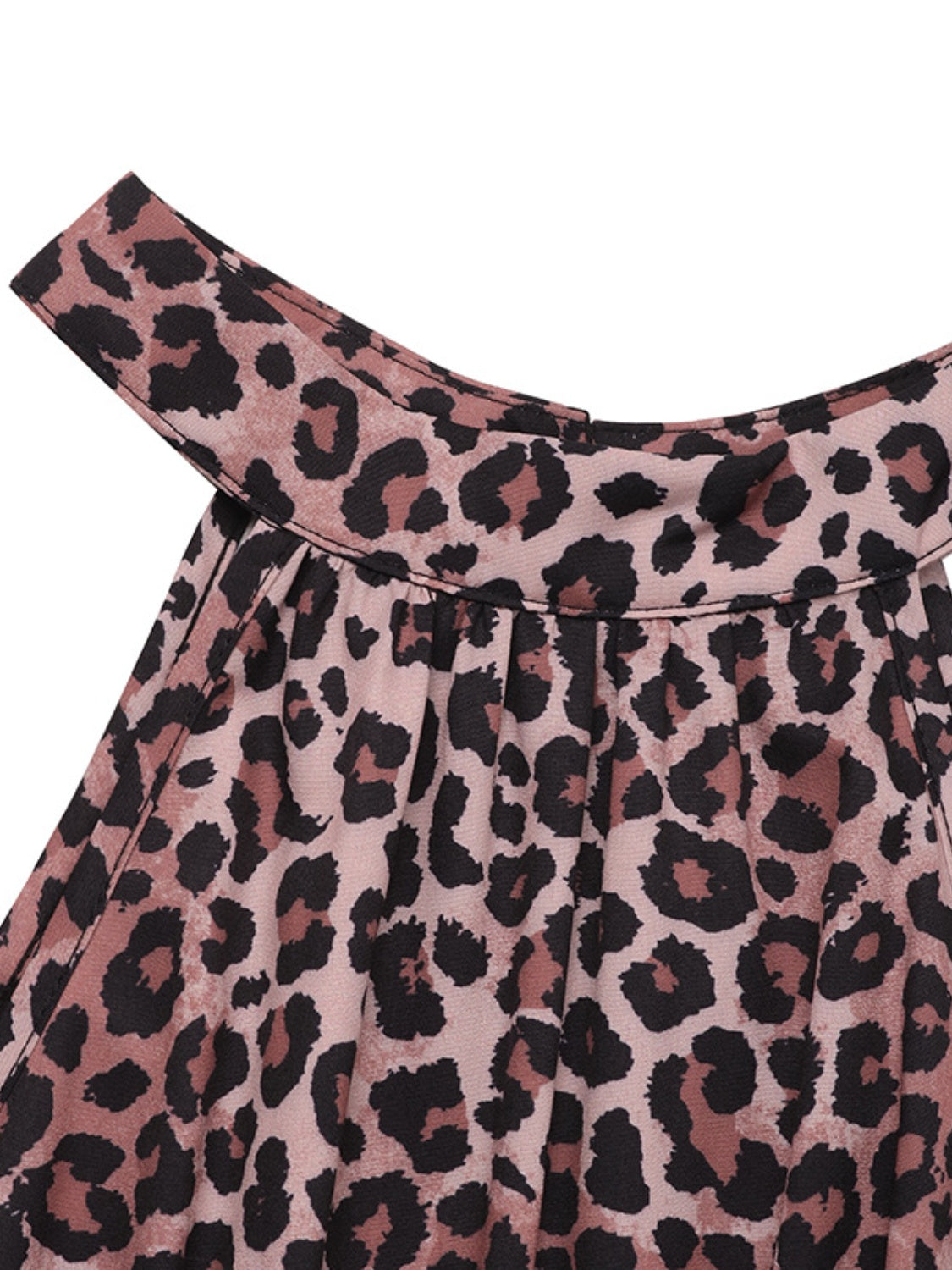 Butterfly Leopard Grecian Neck Maxi Dress Trendsi