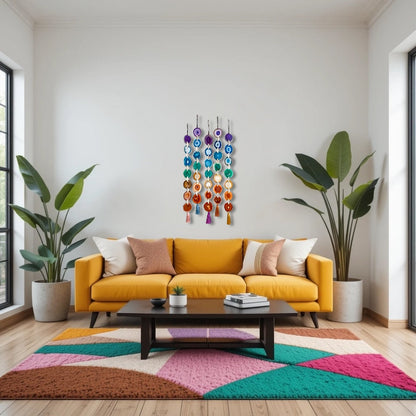 Chakra Harmony Agate Garland Wall Hanging  DAME BOHEME