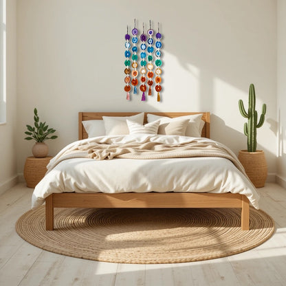 Chakra Harmony Agate Garland Wall Hanging  DAME BOHEME