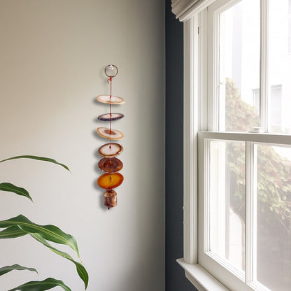 Natural Agate Gemstone Hanging for Wall or Ceiling - Carmella Design  DAME BOHEME