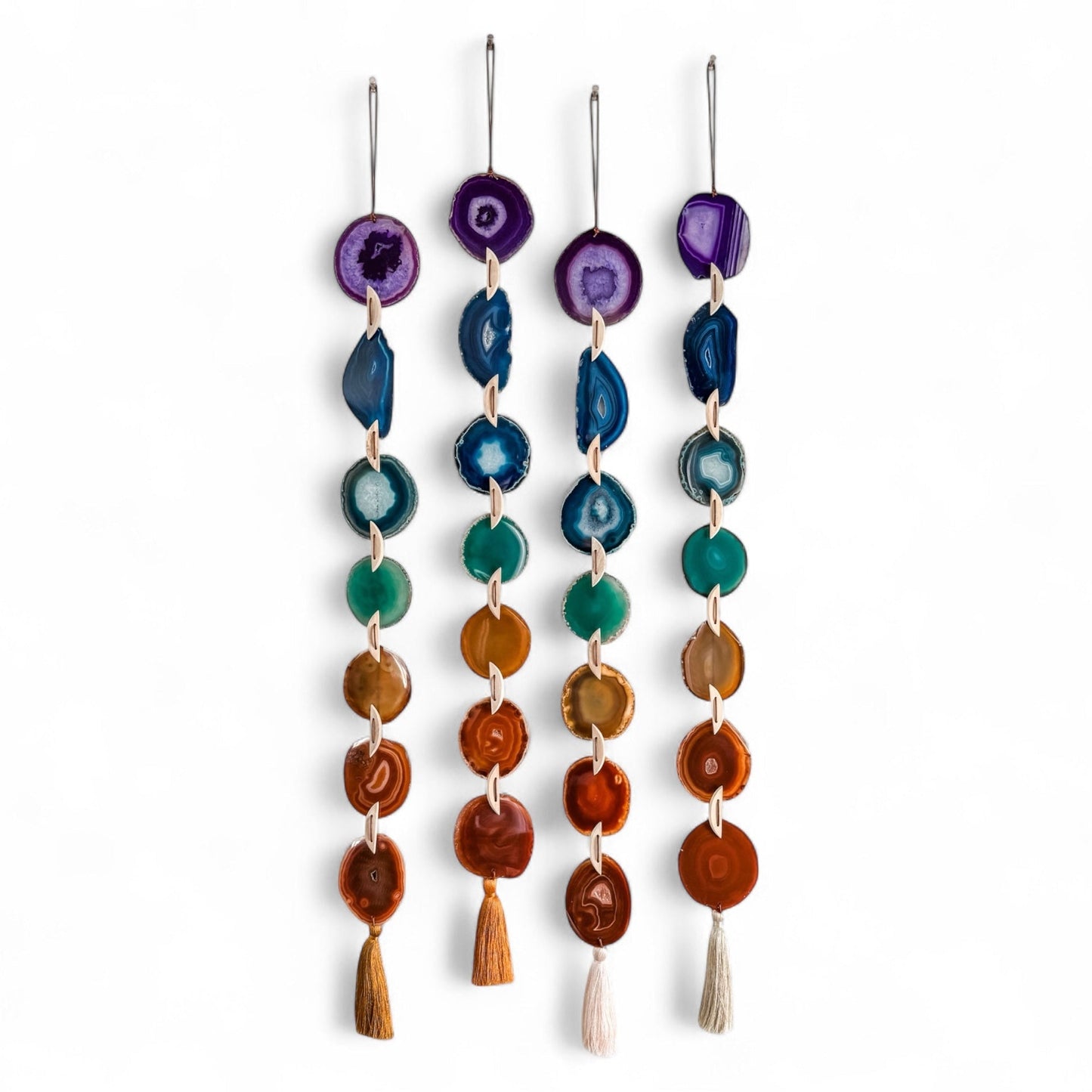 Chakra Harmony Agate Garland Wall Hanging  DAME BOHEME