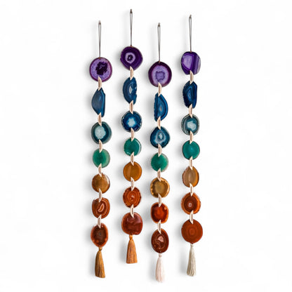 Chakra Harmony Agate Garland Wall Hanging  DAME BOHEME