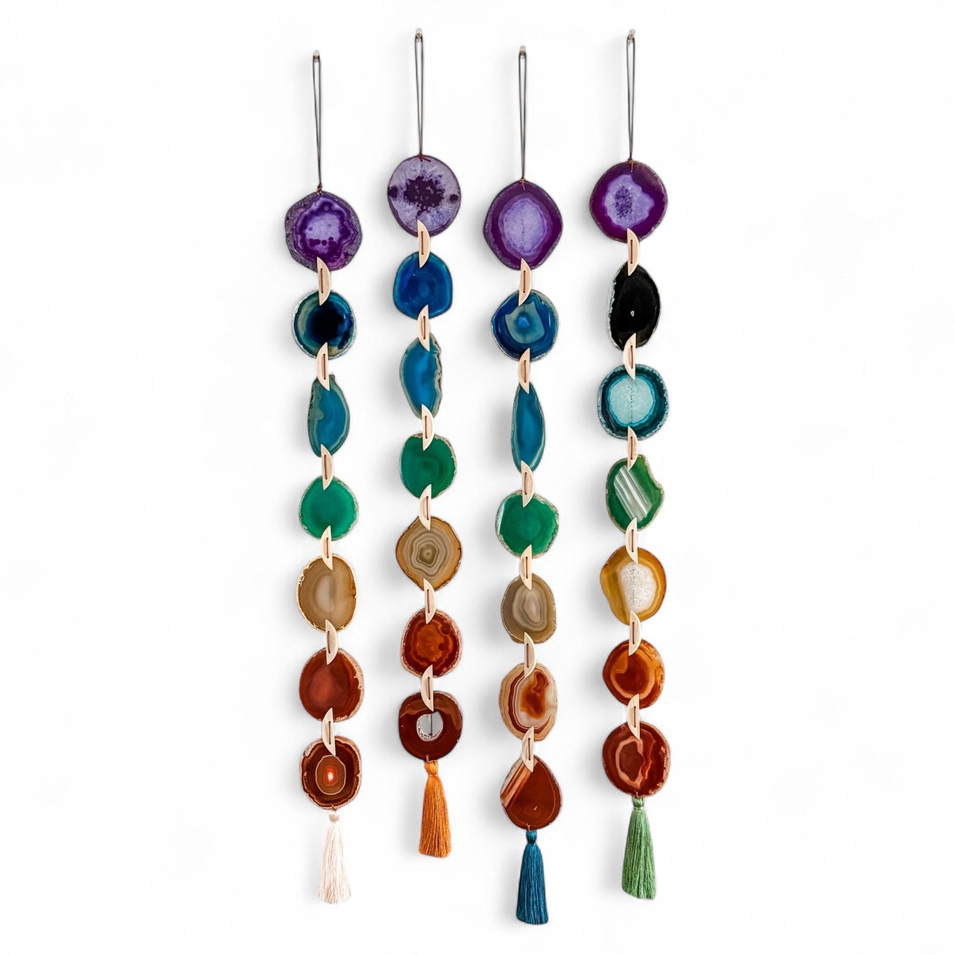 Chakra Harmony Agate Garland Wall Hanging  DAME BOHEME