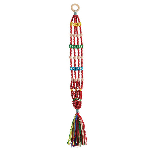 Red Macrame Plant Holder | Boho Hanging Decor Flowerpot Holder  DAME BOHEME