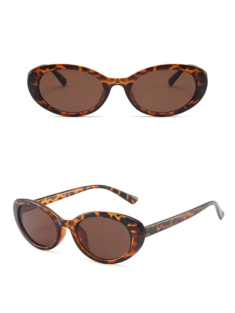 Retro Oval Cat-Eye Sunglasses Miss Sparkling