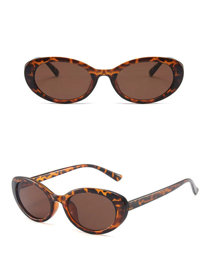Retro Oval Cat-Eye Sunglasses Miss Sparkling
