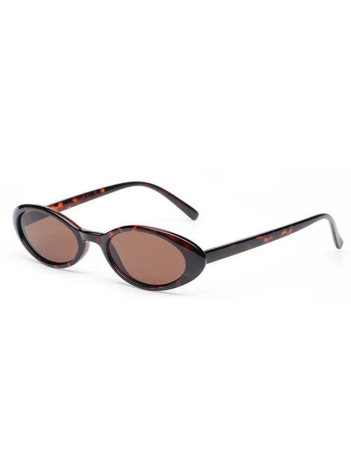 Retro Oval Cat-Eye Sunglasses Miss Sparkling