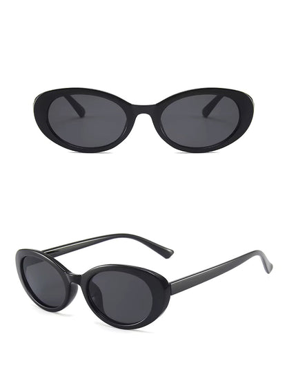 Retro Oval Cat-Eye Sunglasses Miss Sparkling