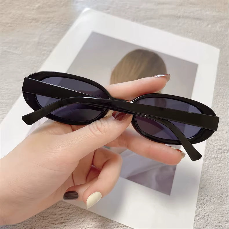 Retro Oval Cat-Eye Sunglasses Miss Sparkling