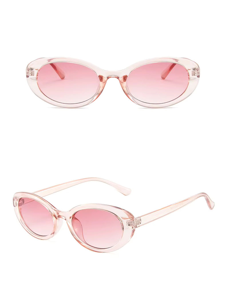 Retro Oval Cat-Eye Sunglasses Miss Sparkling