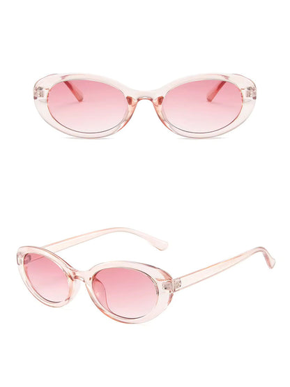 Retro Oval Cat-Eye Sunglasses Miss Sparkling