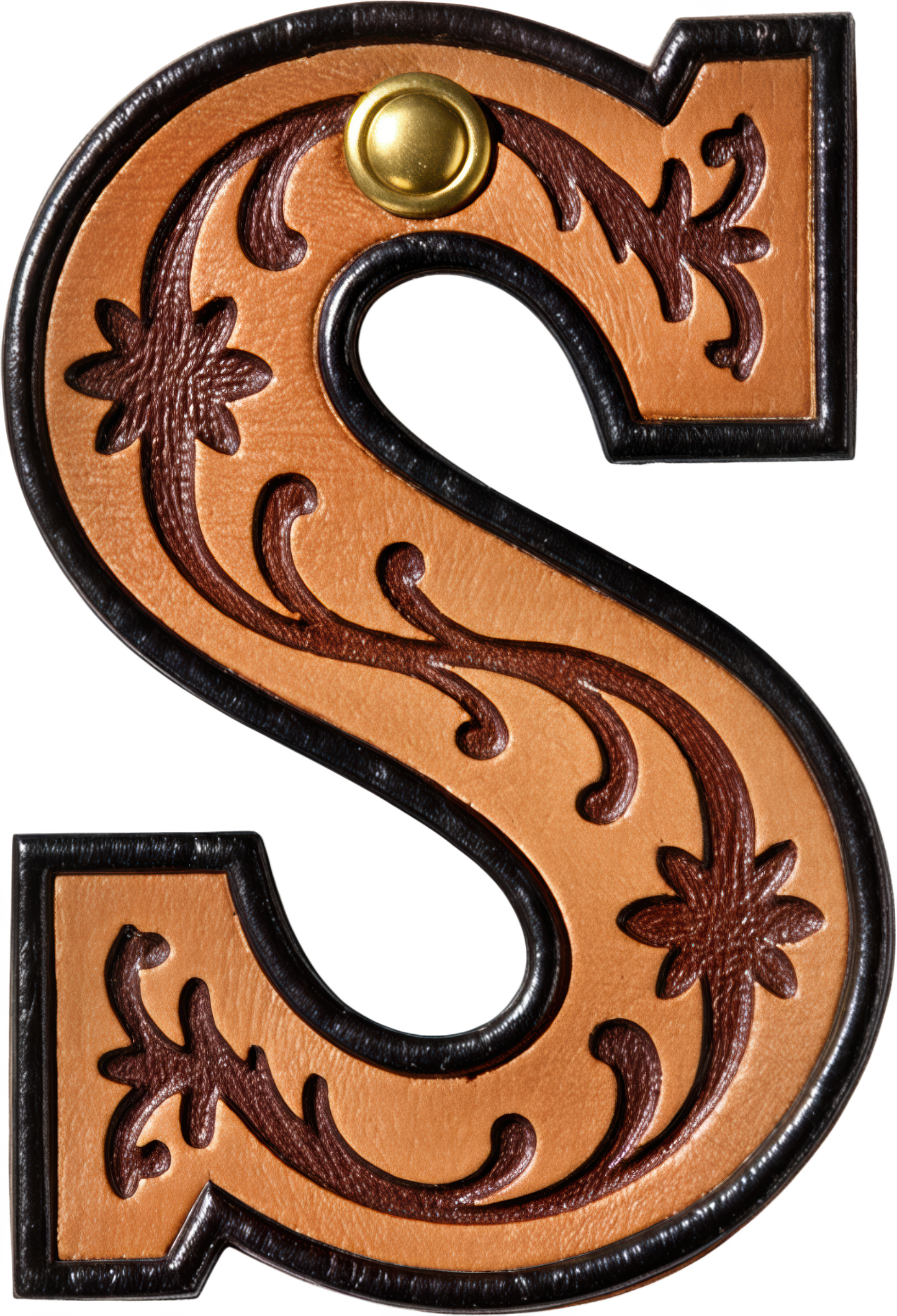 Monogrammed Initial Western Leather Look Saddle Longhorn Cowboy Cowgirl Kitchen Dish Towels Made in America  DAME BOHEME