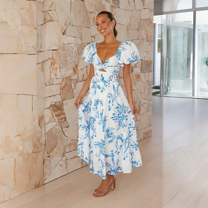 Off-Shoulder Floral Tiered Dress with Ruffle Details Trendsi