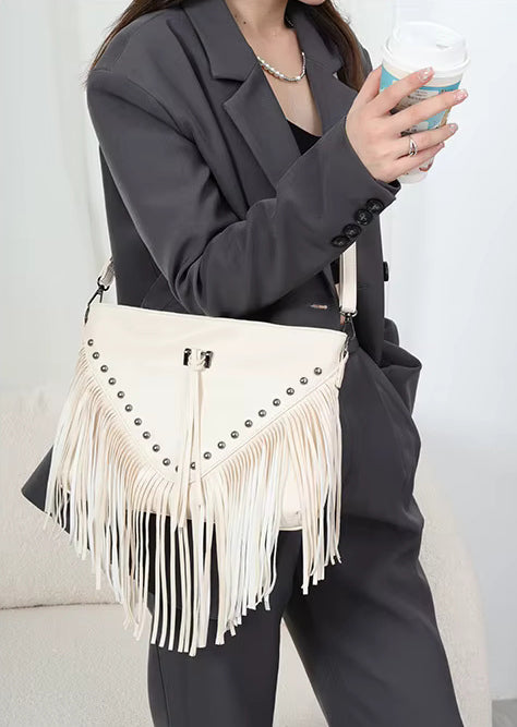 Studded Fringe Crossbody Boho Bag Miss Sparkling