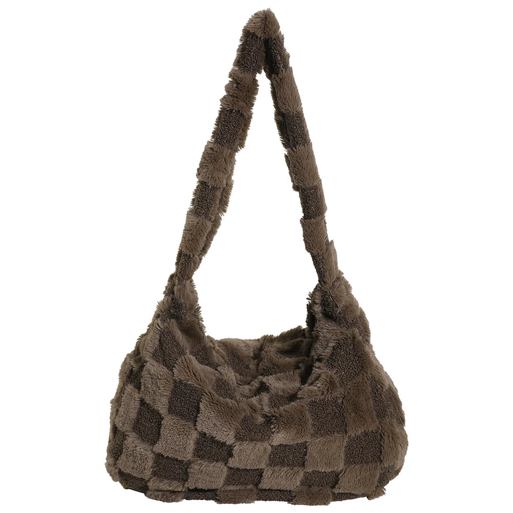 Casual Checkered Trendy Shoulder Bag