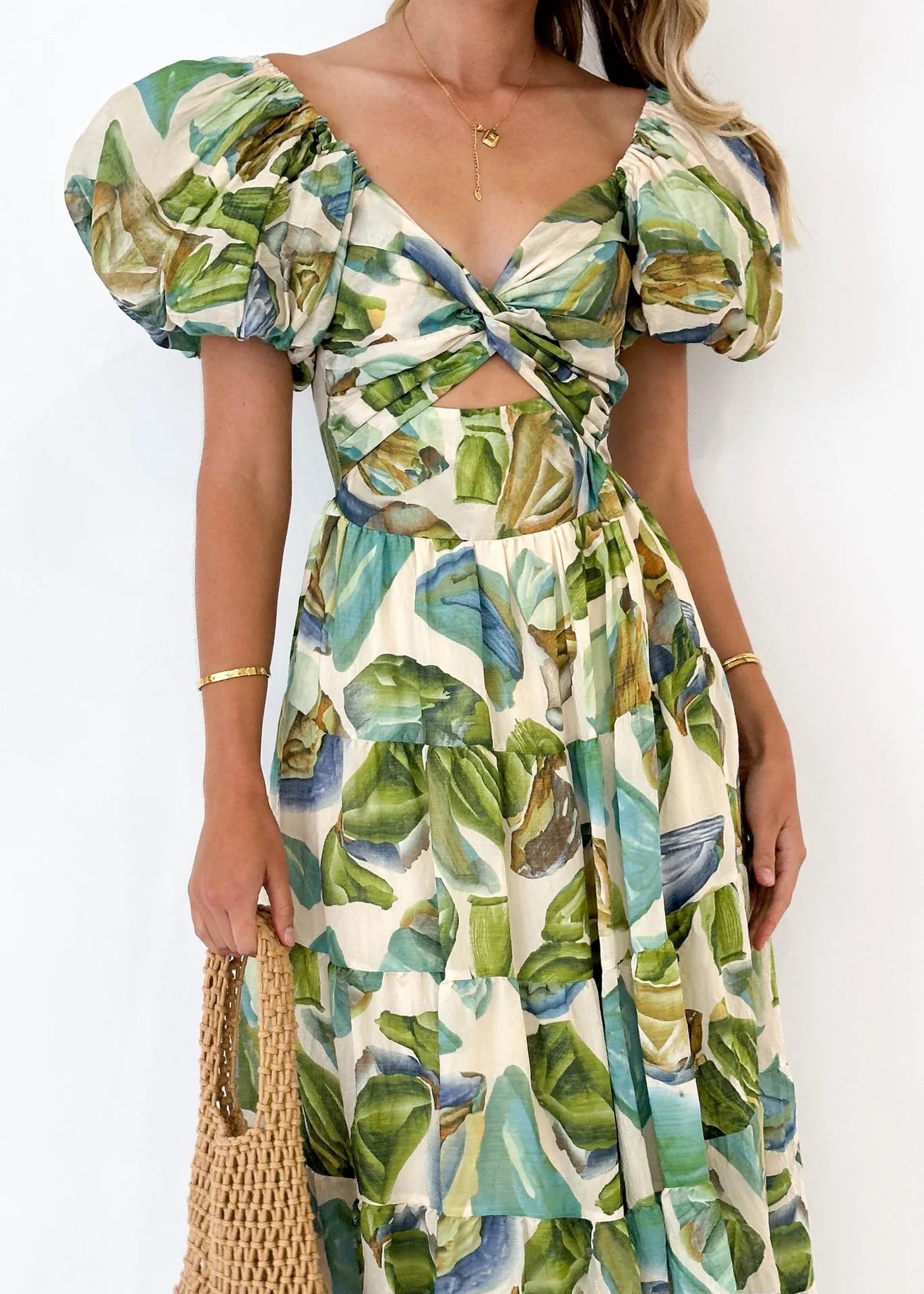 Off-Shoulder Floral Tiered Dress with Ruffle Details Trendsi
