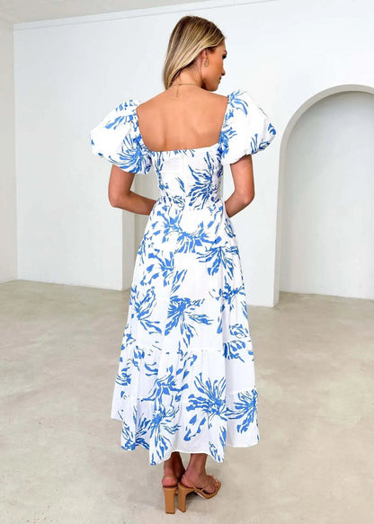 Off-Shoulder Floral Tiered Dress with Ruffle Details Trendsi