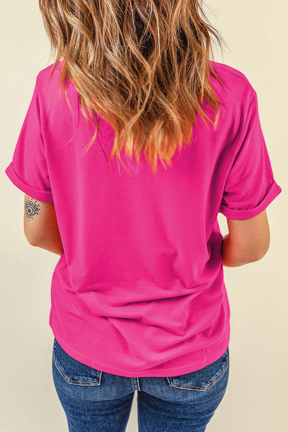 Rabbit Graphic Round Neck Short Sleeve T-Shirt Trendsi