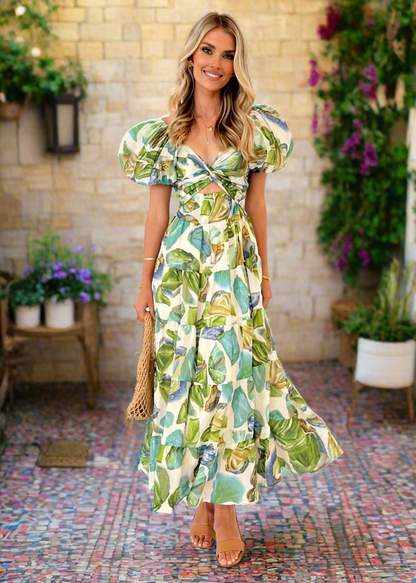 Off-Shoulder Floral Tiered Dress with Ruffle Details Trendsi
