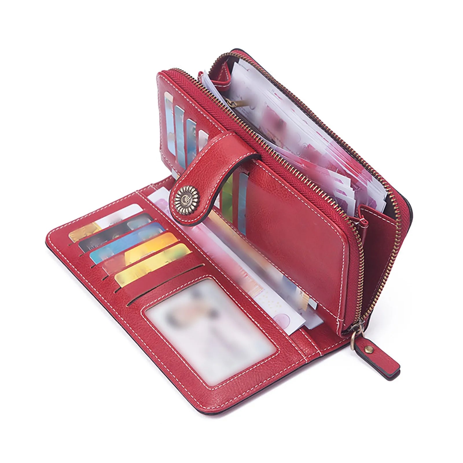 Faux Leather Long Retro Multi-function Wallet