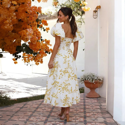 Off-Shoulder Floral Tiered Dress with Ruffle Details Trendsi