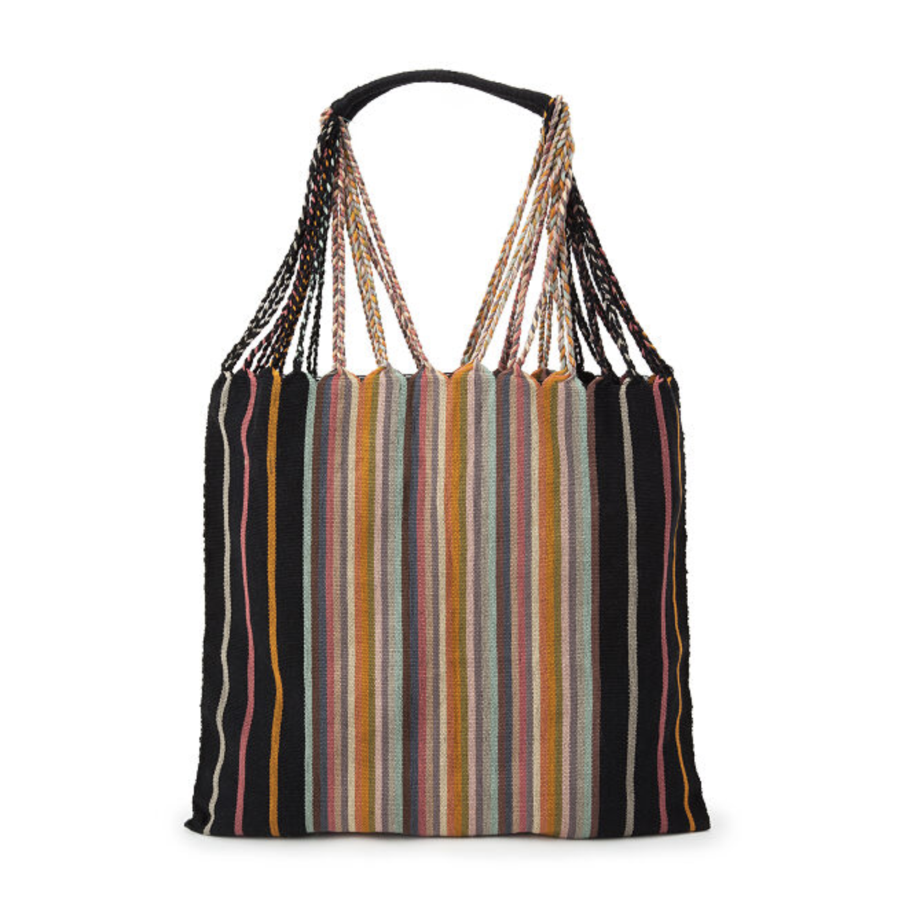 Poppy Woven Striped Tote | Hammock Bag - Mexico  DAME BOHEME