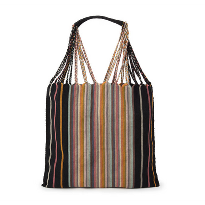 Poppy Woven Striped Tote | Hammock Bag - Mexico  DAME BOHEME