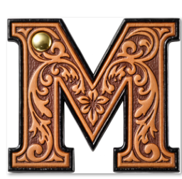 Monogrammed Initial Western Leather Look Saddle Longhorn Cowboy Cowgirl Kitchen Dish Towels Made in America  DAME BOHEME