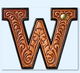 Monogrammed Initial Western Leather Look Saddle Longhorn Cowboy Cowgirl Kitchen Dish Towels Made in America  DAME BOHEME
