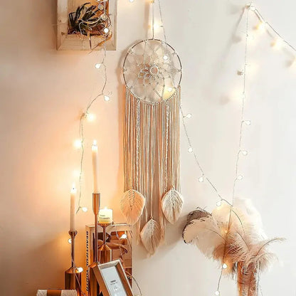 Boho Dream Catcher Macrame Wall Hanging Decor  DAME BOHEME