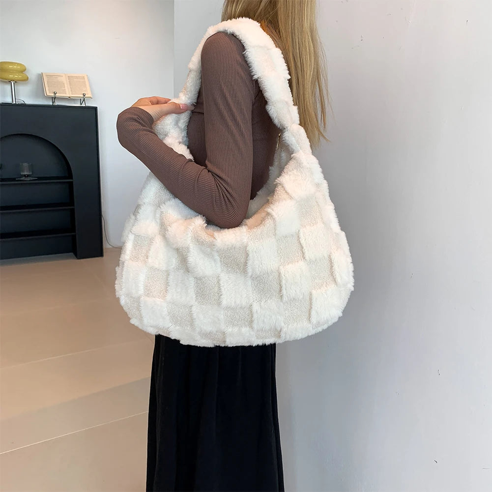 Casual Checkered Trendy Shoulder Bag