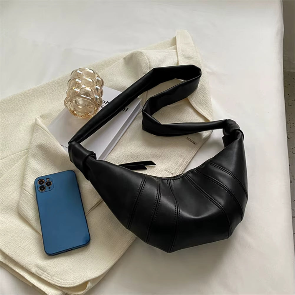 Zenana Half Moon Vegan Leather Satchel Crossbody Bag Trendsi