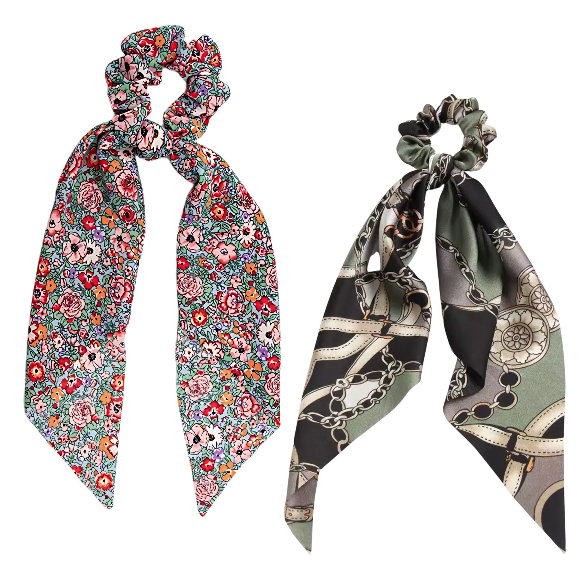 Silky Scarf Pony Holder (13 Color Options) - Scrunchie Hair Accessories  DAME BOHEME