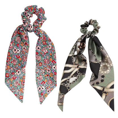 Silky Scarf Pony Holder (13 Color Options) - Scrunchie Hair Accessories  DAME BOHEME