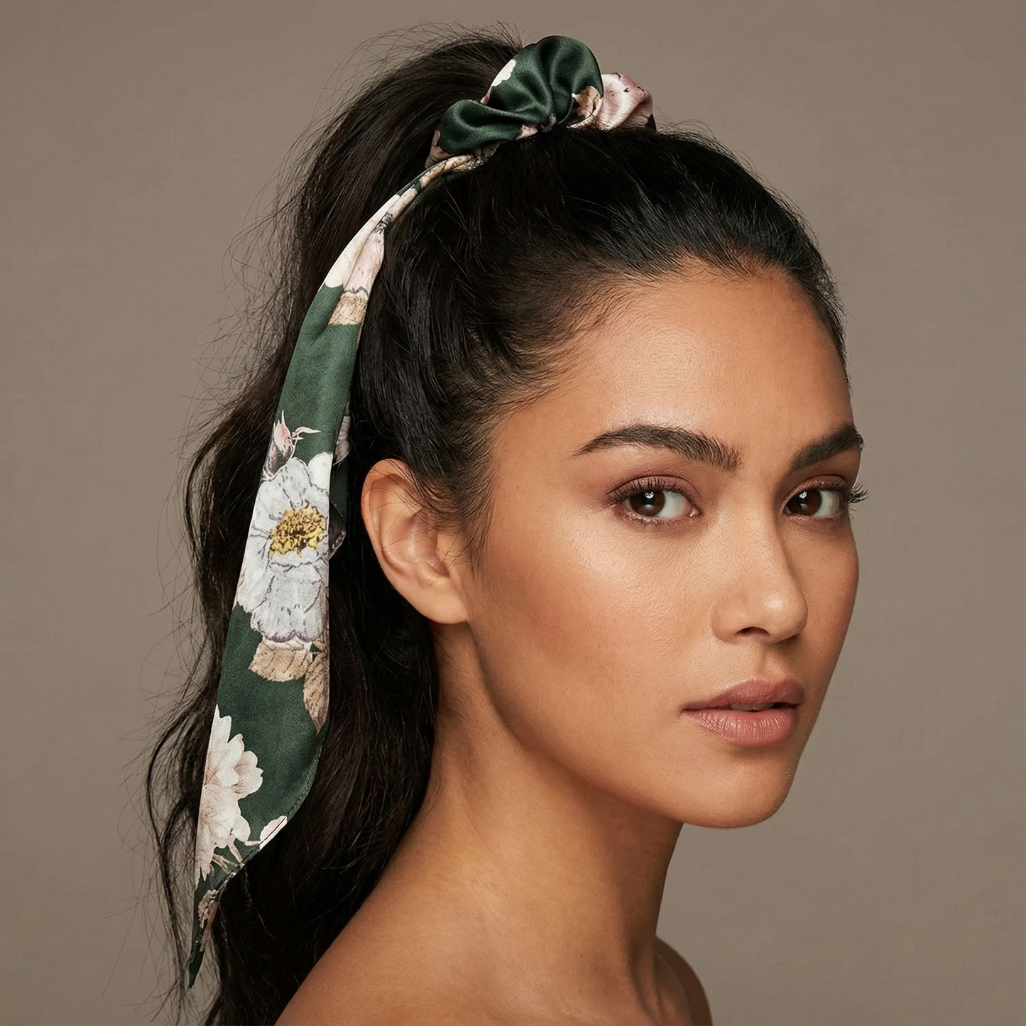 Silky Scarf Pony Holder (13 Color Options) - Scrunchie Hair Accessories  DAME BOHEME