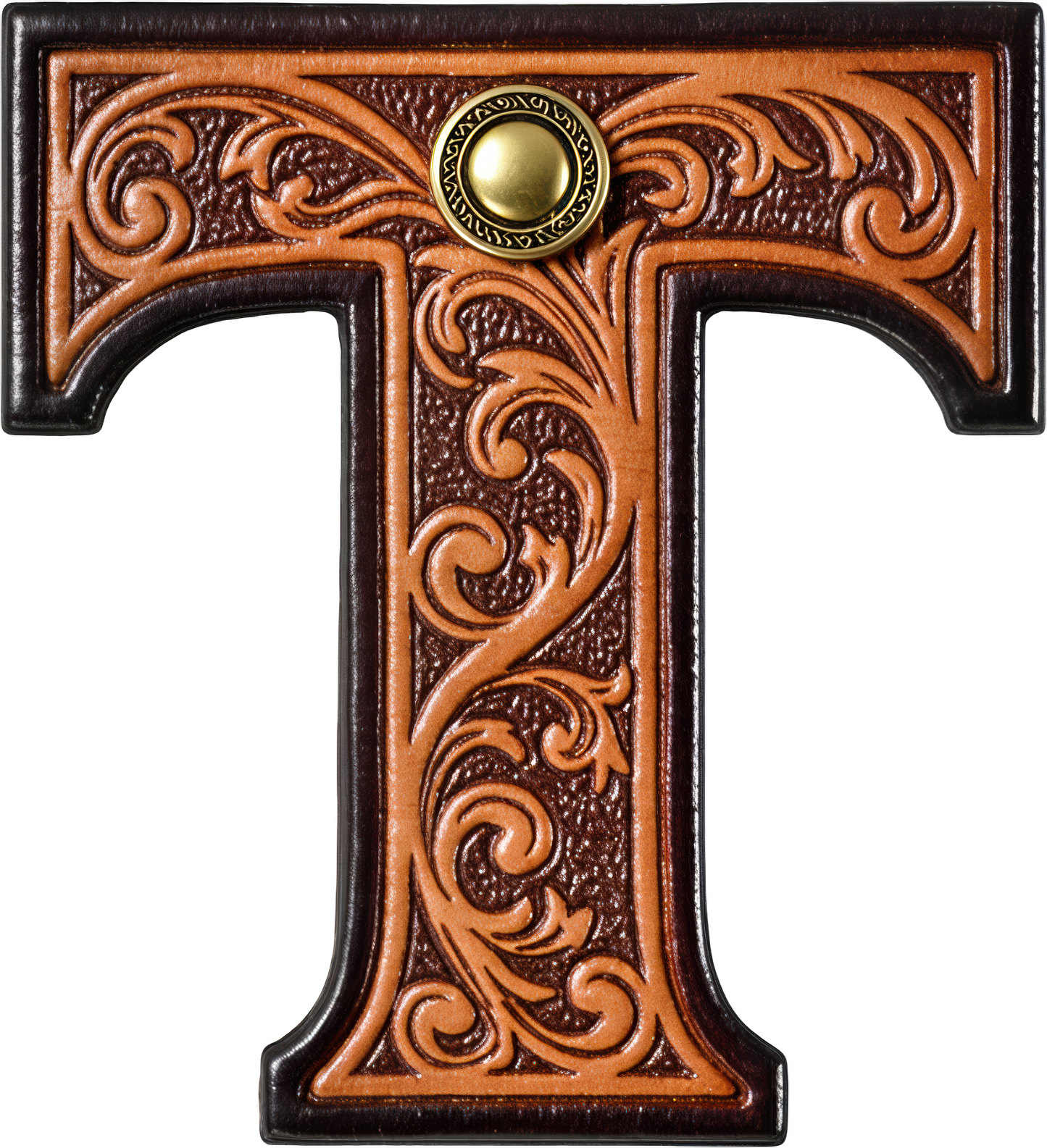 Monogrammed Initial Western Leather Look Saddle Longhorn Cowboy Cowgirl Kitchen Dish Towels Made in America  DAME BOHEME